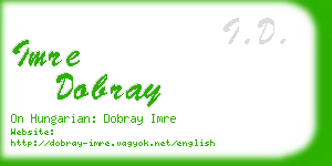 imre dobray business card